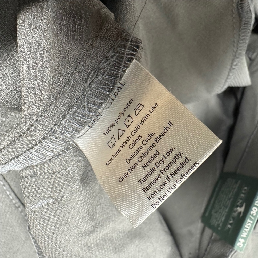 GenTeal Trailhead Pant Mens 34x30 Gray Classic Fit Wicking Trail Hiking NEW - Picture 11 of 11
